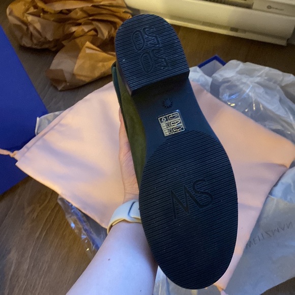 Stuart Weizmann 5050 Ultralift Platform Boot Hunter Green - Picture 3 of 5